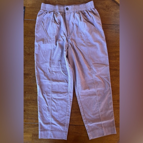 NWT Madewell Purple Mauve Corduroy Pants Button Closure Size Medium - Picture 2 of 6